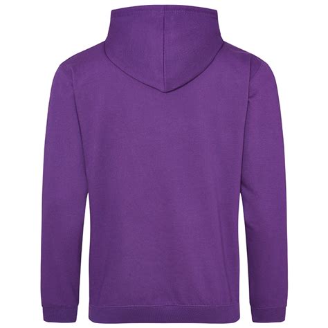 back of purple hoodie.